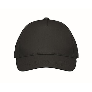 5 panel kids baseball cap, black
