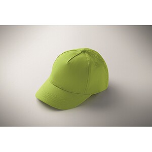 5 panel kids baseball cap, lime