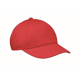 5 panel kids baseball cap, red