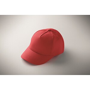 5 panel kids baseball cap, red
