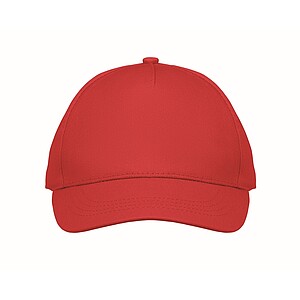 5 panel kids baseball cap, red