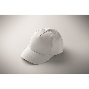 5 panel kids baseball cap, white