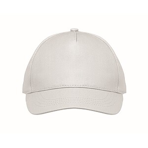 5 panel kids baseball cap, white