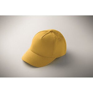 5 panel kids baseball cap, yellow