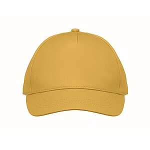 5 panel kids baseball cap, yellow
