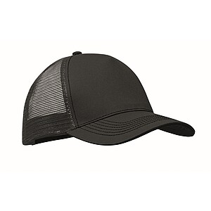 5 panel trucker cap, black