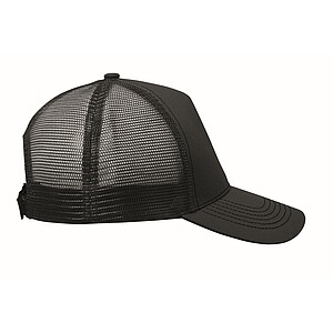 5 panel trucker cap, black