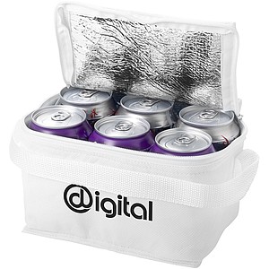 6 can cooler bag white