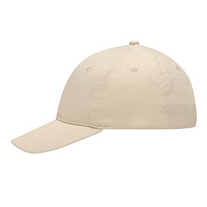 6-panel baseball cap, beige
