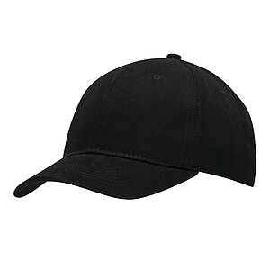 6-panel baseball cap, black
