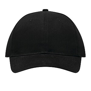 6-panel baseball cap, black
