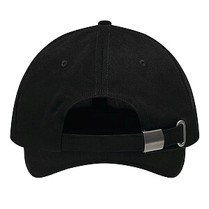6-panel baseball cap, black