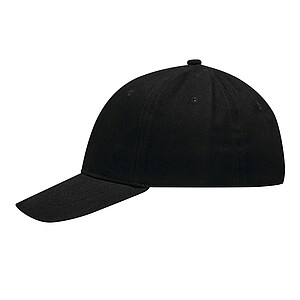 6-panel baseball cap, black
