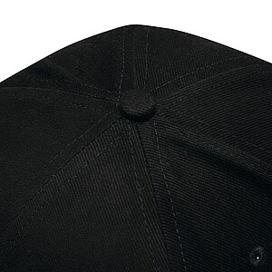 6-panel baseball cap, black