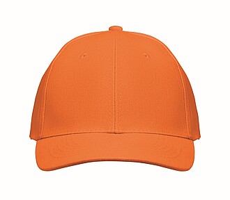 6 panel baseball cap, orange