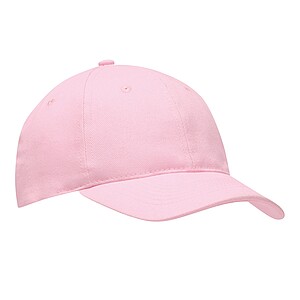 6-panel baseball cap, pink