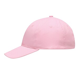 6-panel baseball cap, pink