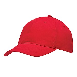 6-panel baseball cap, red