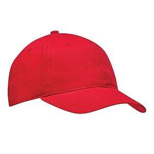 6-panel baseball cap, red