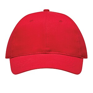 6-panel baseball cap, red