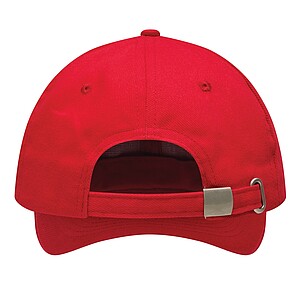 6-panel baseball cap, red