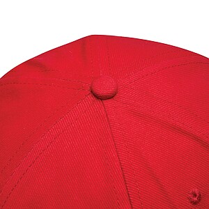6-panel baseball cap, red