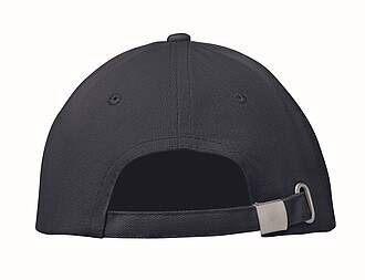 6 panel baseball cap, white/dark blue