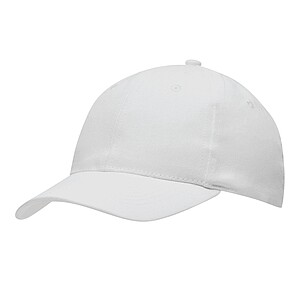6-panel baseball cap, white