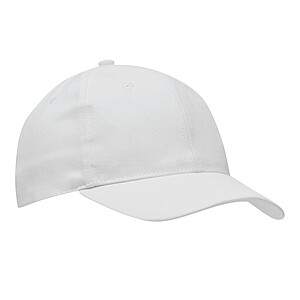 6-panel baseball cap, white