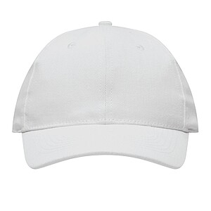 6-panel baseball cap, white