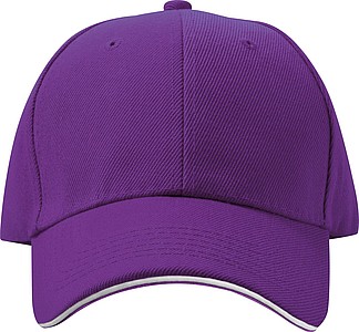 6-panel sandwich baseball cap