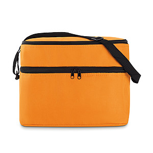 600D Cooler bag with 2 compartments and aluminium foil lining. Adjustable shoulder strap.