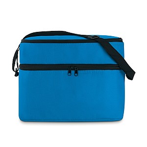 600D Cooler bag with 2 compartments and aluminium foil lining. Adjustable shoulder strap.