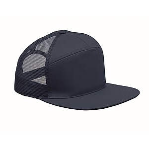 7 panel flat visor cap, french navy