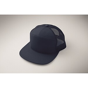7 panel flat visor cap, french navy