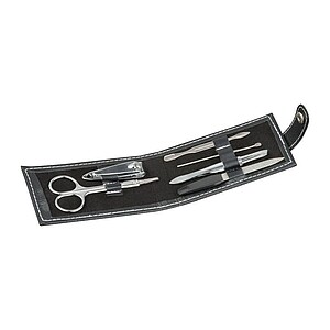 7-piece manicure set in a case, black