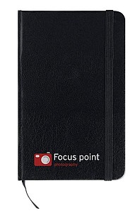 A5 block note checked paper, black