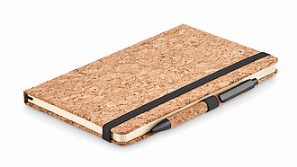 A5 cork notebook and pen set