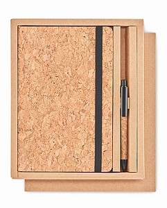 A5 cork notebook and pen set