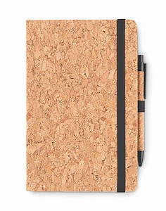 A5 cork notebook and pen set
