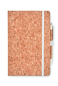 A5 cork notebook and pen set