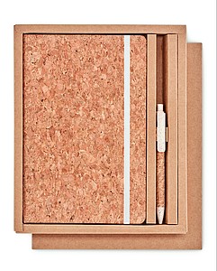 A5 cork notebook and pen set