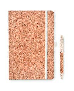 A5 cork notebook and pen set