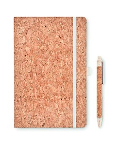A5 cork notebook and pen set