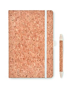 A5 cork notebook and pen set