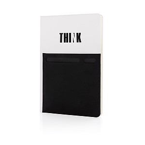 A5 Deluxe notebook with smart pockets, white
