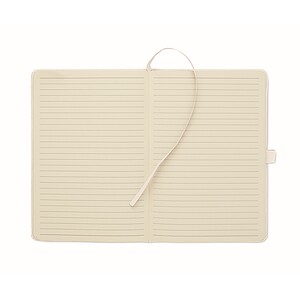 A5 notebook hard RPET cover, off white