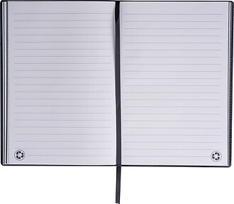 A5 notebook made of soft PU, black