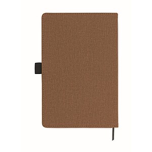 A5 notebook PU front pocket, brown