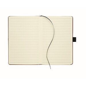 A5 notebook PU front pocket, brown